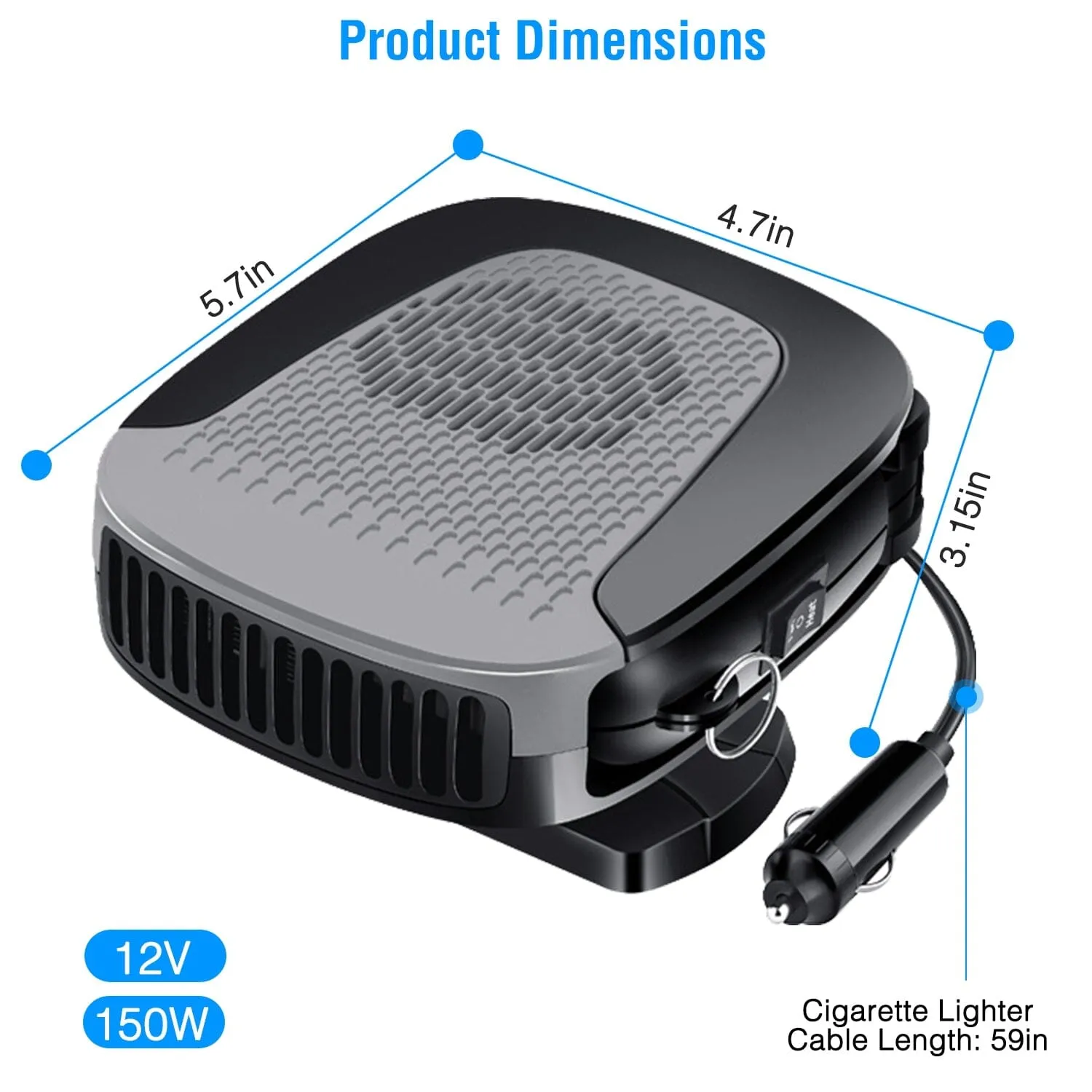 12V 150W Portable Car Auto Heater