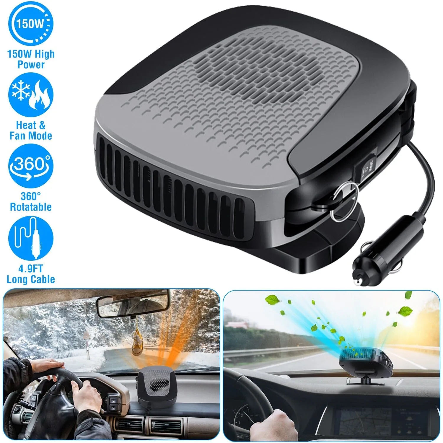 12V 150W Portable Car Auto Heater