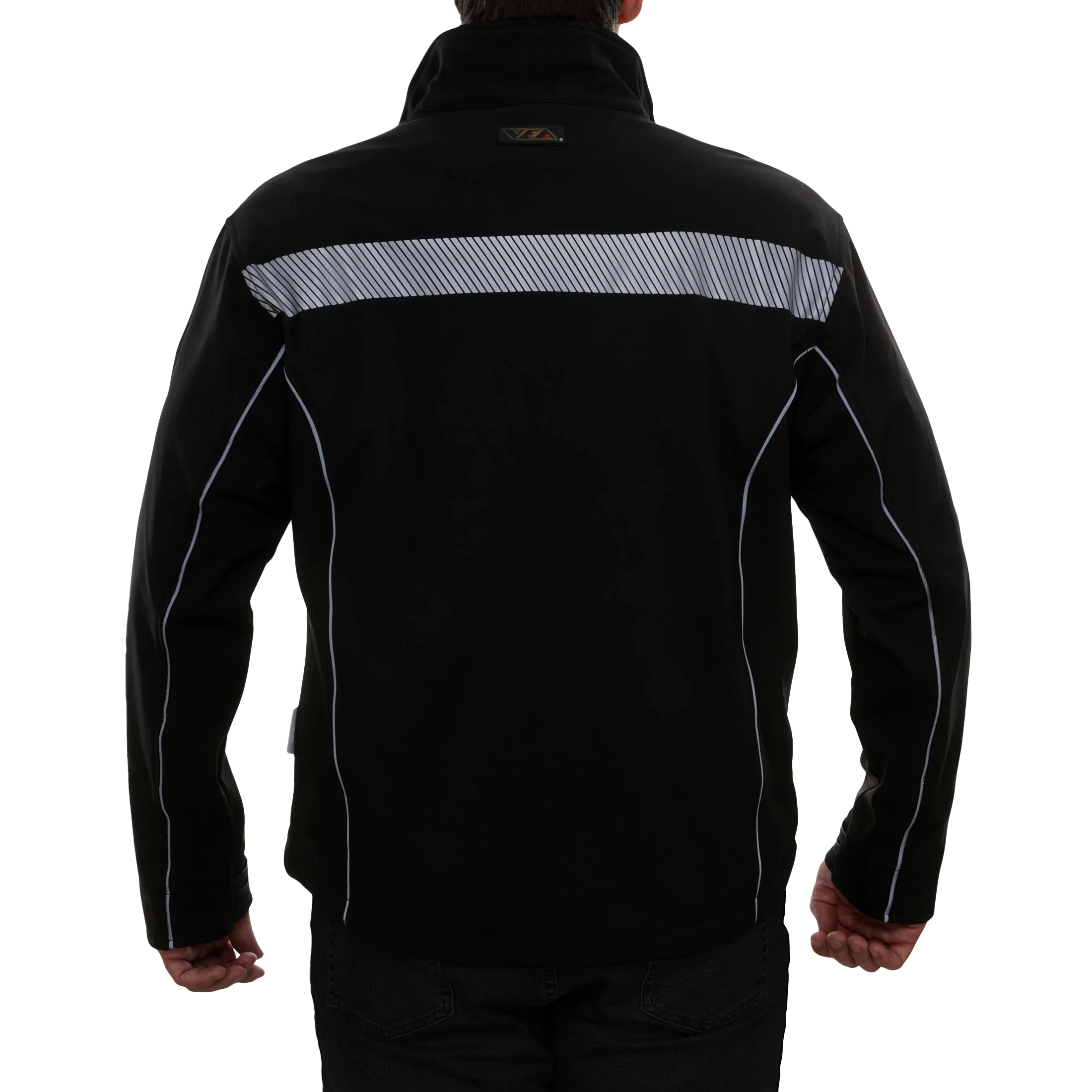 451CTBK Reflective Jacket: Soft Shell: Water Resistant: Form Fitting