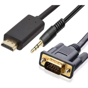 4XEM 3 ft HDMI to VGA with 3.5mm Audio 4XHDMIVGA3FT