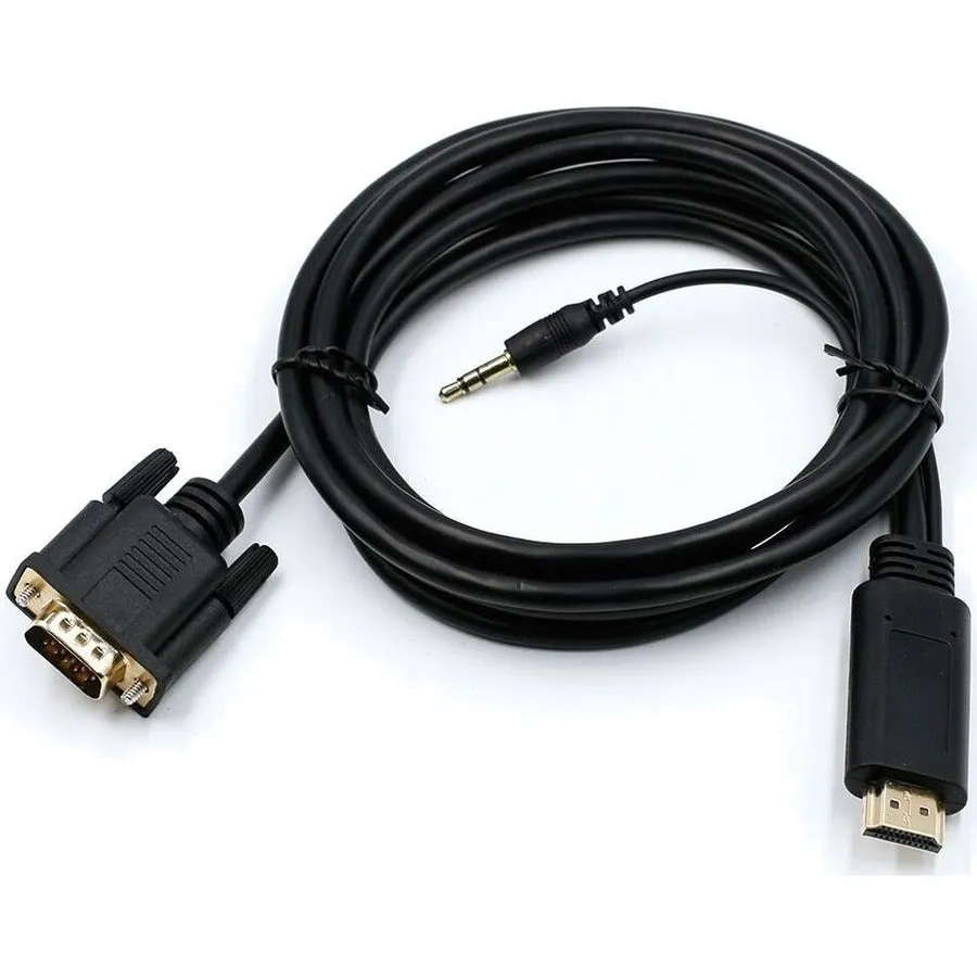 4XEM 3 ft HDMI to VGA with 3.5mm Audio 4XHDMIVGA3FT