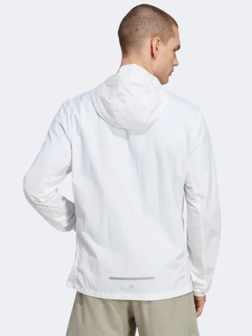 Adidas Marathon Warm-Up Men Running Jacket White