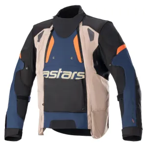 Alpinestars Halo Drystar Jacket - Dark Blue/Dark Khaki/Flame Ora