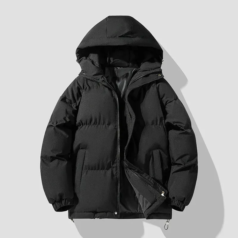 Autumn Winter New Men's Hooded Parkas Solid Warm Couple Jacket Outdoor Casual Outwear Coats Men Cotton Padded Sports Jackets