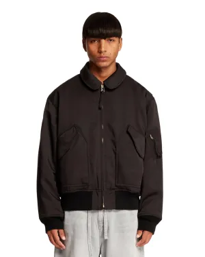 Black Blouson Padded Jacket