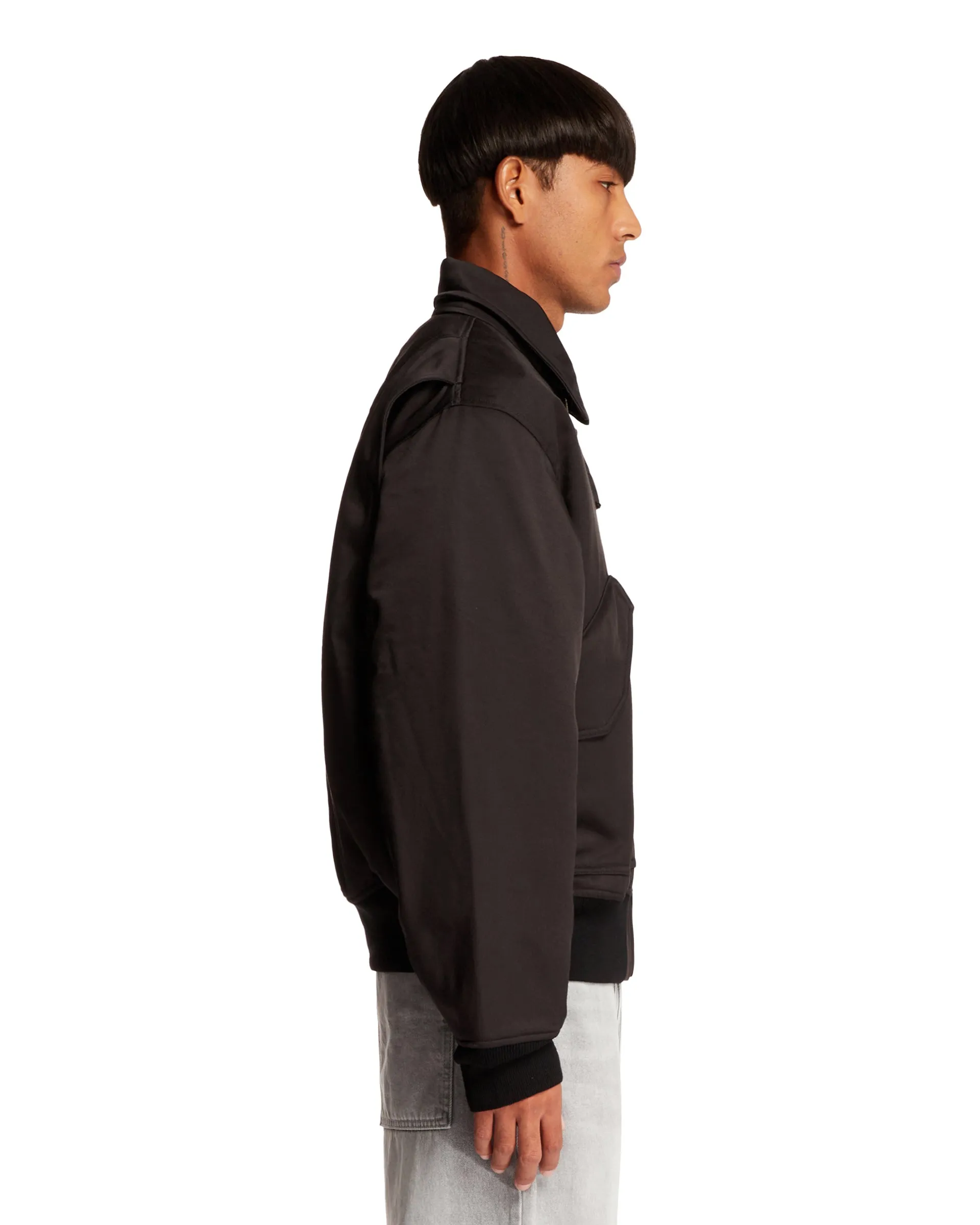 Black Blouson Padded Jacket