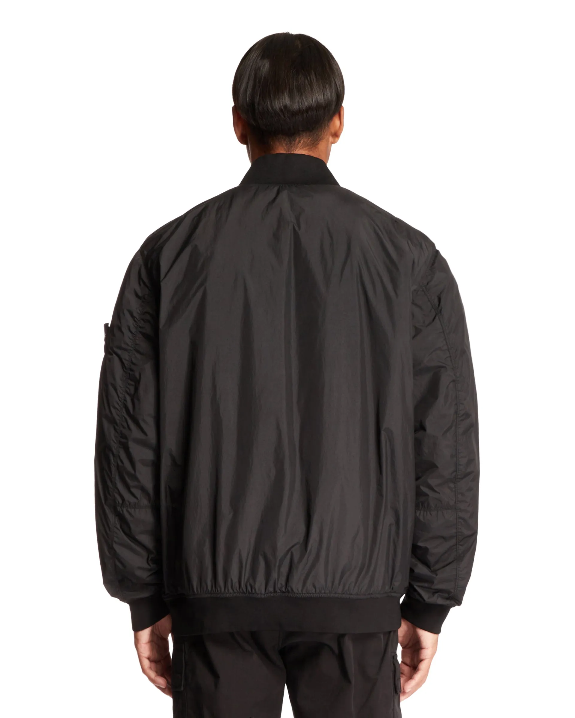 Black Padded Bomber Jacket