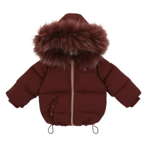 Bondoux Textured Fabric Jacket Girls