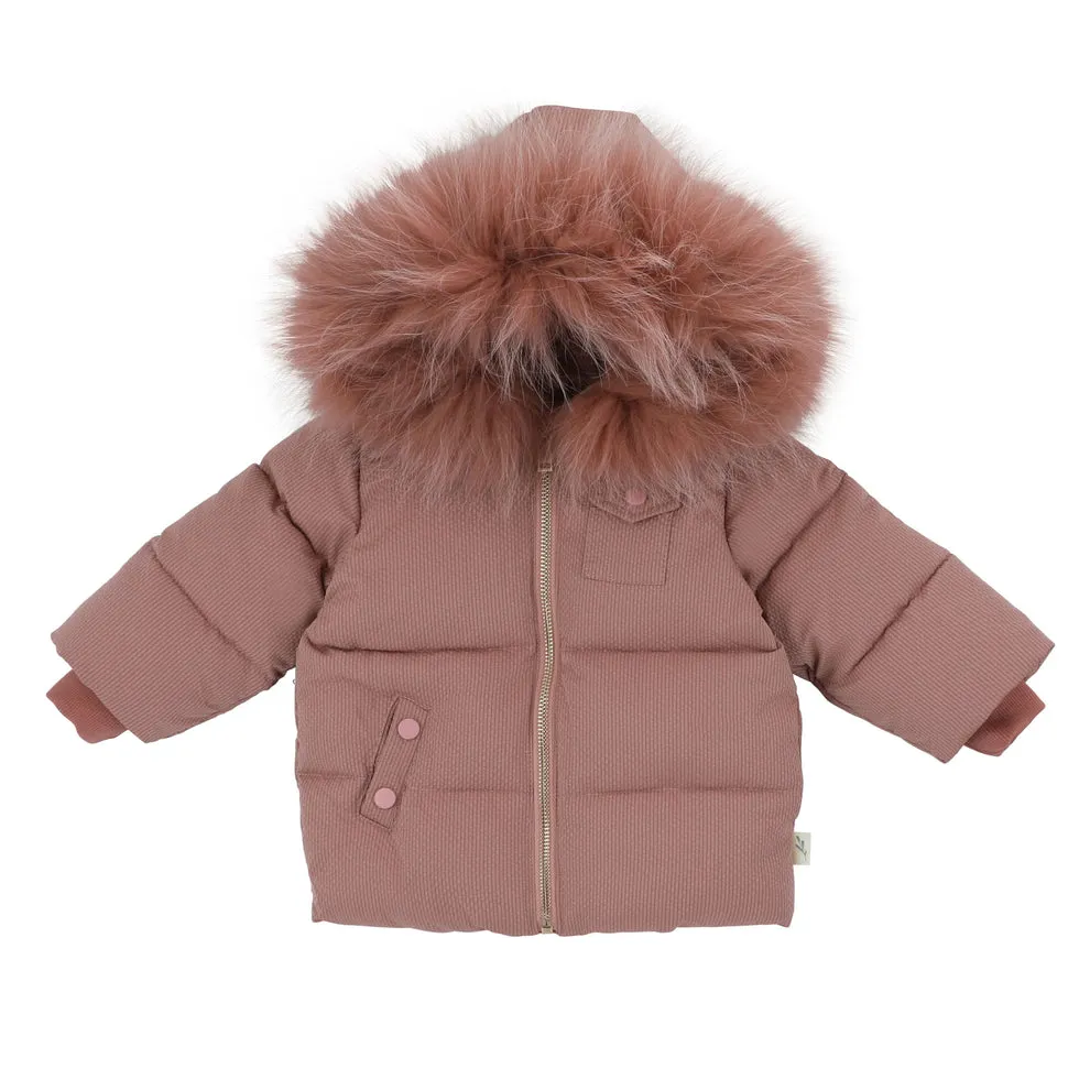 Bondoux Textured Fabric Jacket Girls