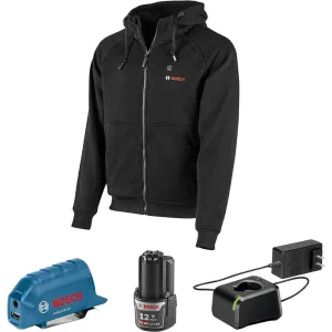 Bosch GHH12V-203XLN12 12V Max Heated Hoodie Kit with Portable Power Adapter - Size 3X Large