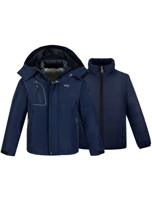 Boys Winter Warm Jacket 3 in 1 Ski Jacket