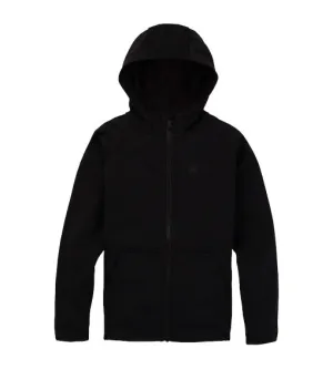 Burton Kids' Crown Weatherproof Full-Zip Fleece True Black 2025