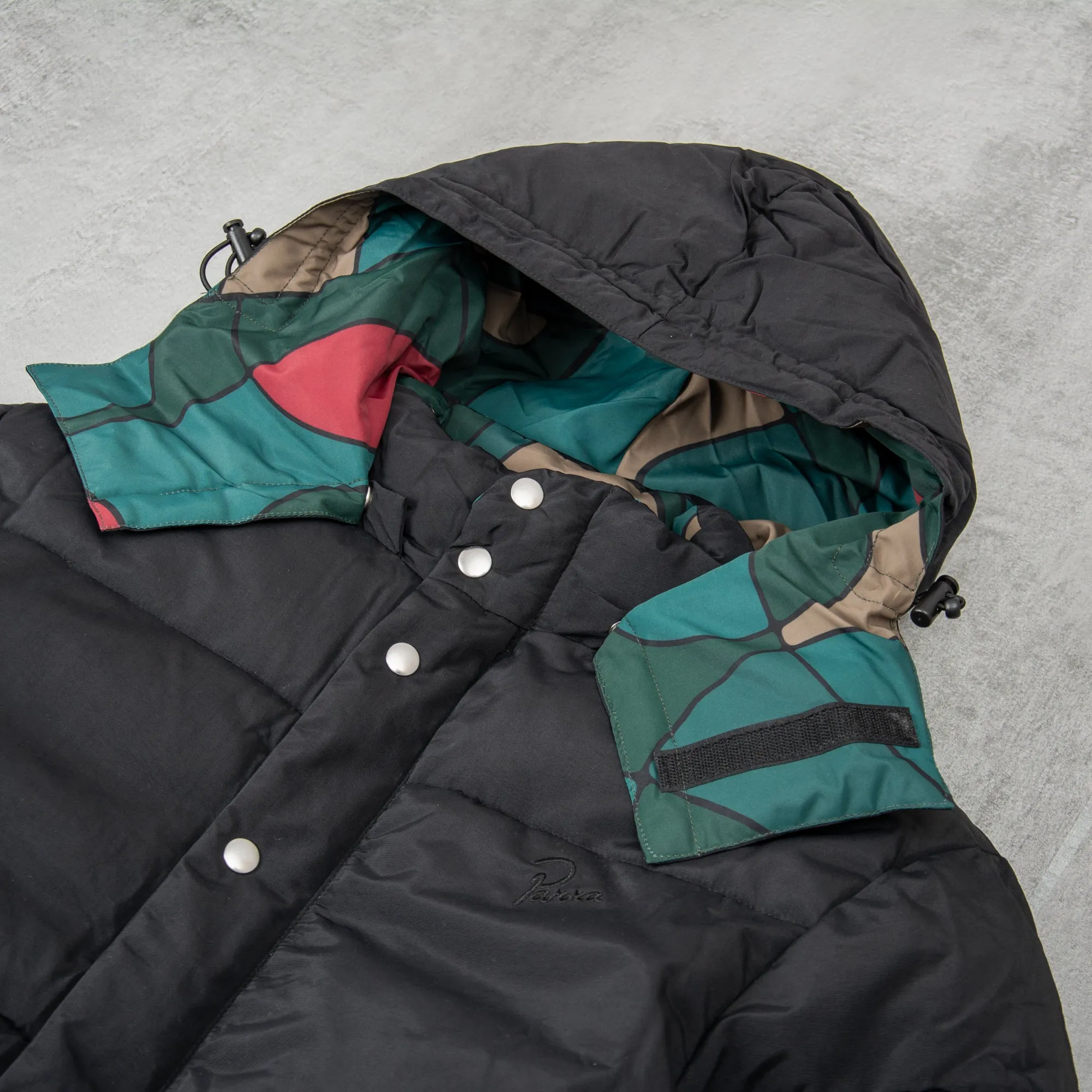 By Parra Trees In Wind Puffa Jacket - Black