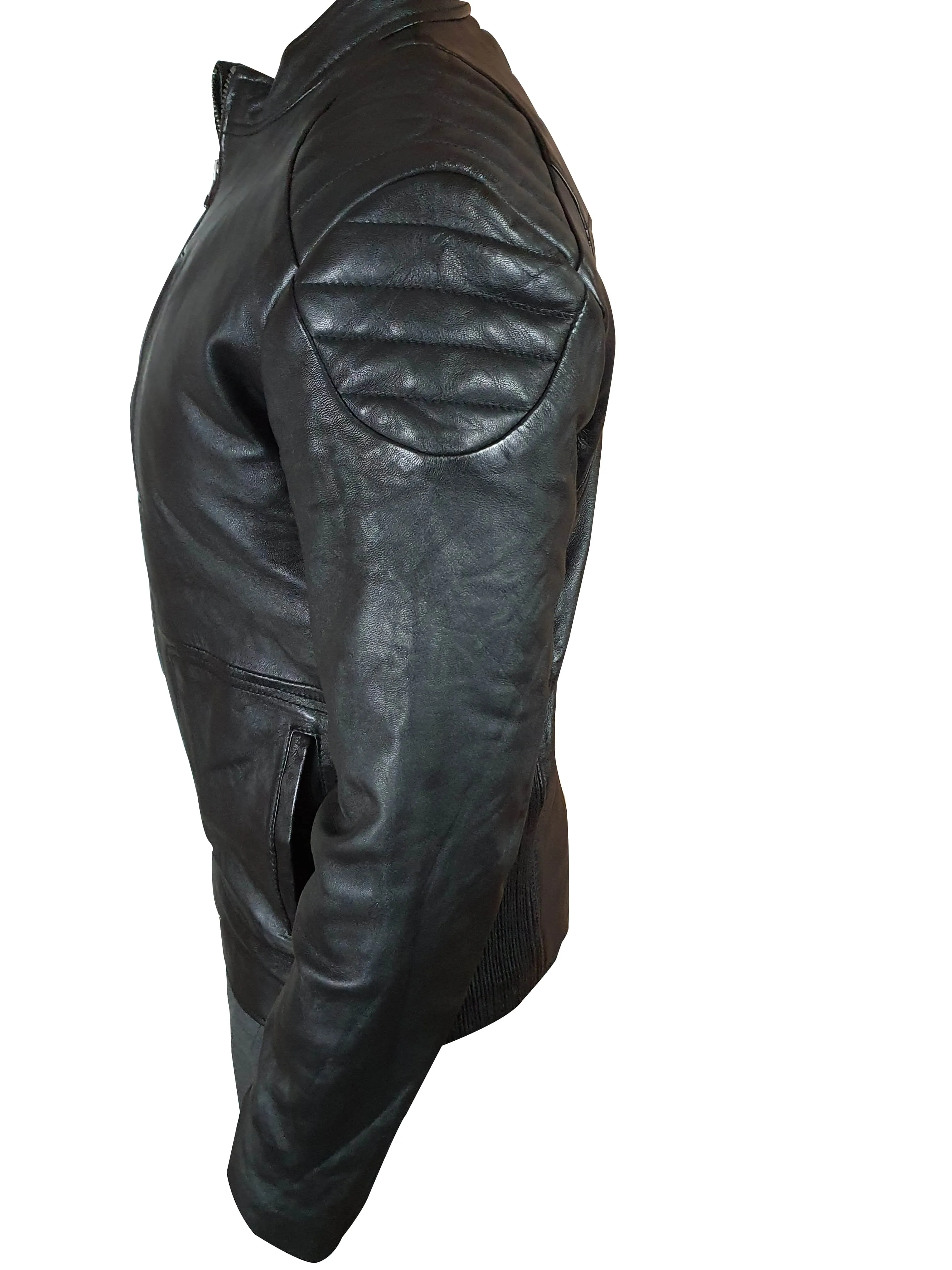 Cleve's leather jacket with Stretch Leather