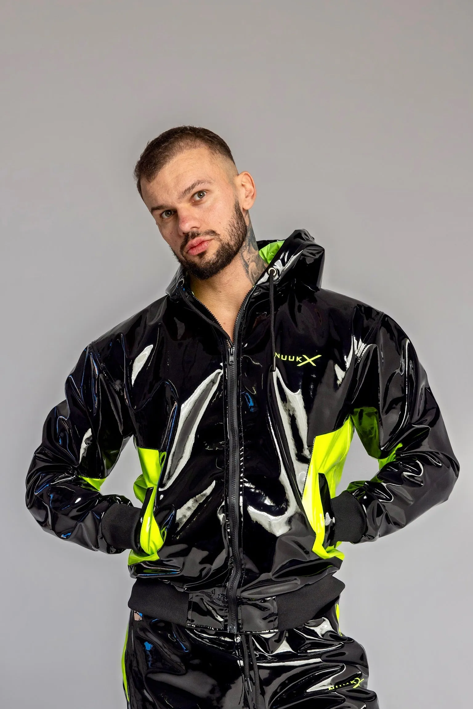 datingstar berlin jacket I black/neon I pvc pro