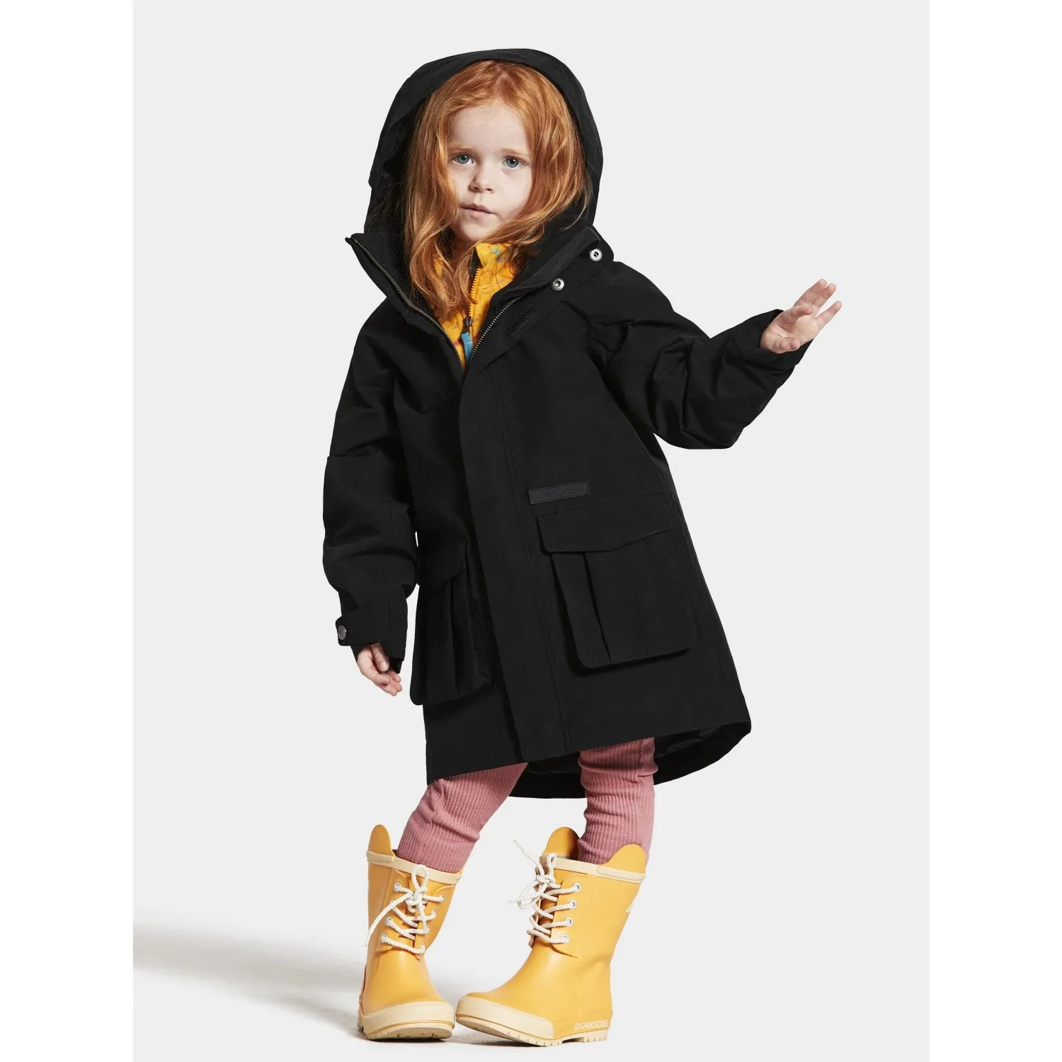 Didriksons Black Timo Kids Jacket