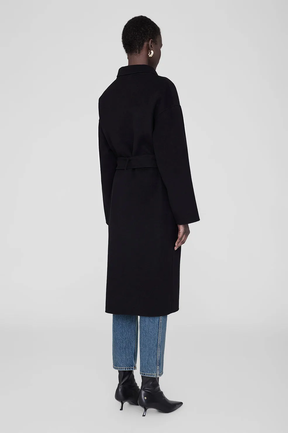 Dylan Coat - Black Cashmere Blend