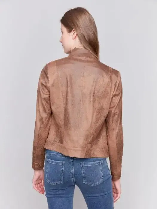 Faux Vintage Leather Jacket