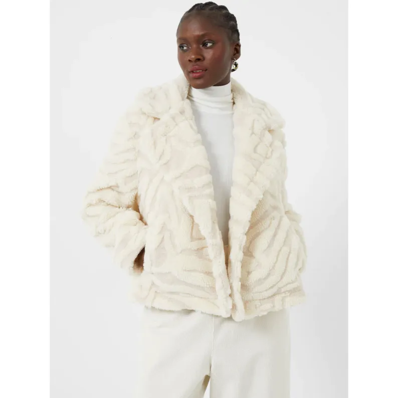 French Connection Bobby Borg Cropped Jacket Classic Cream 75TAG