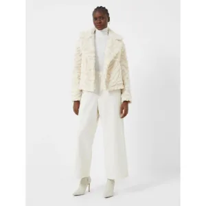 French Connection Bobby Borg Cropped Jacket Classic Cream 75TAG