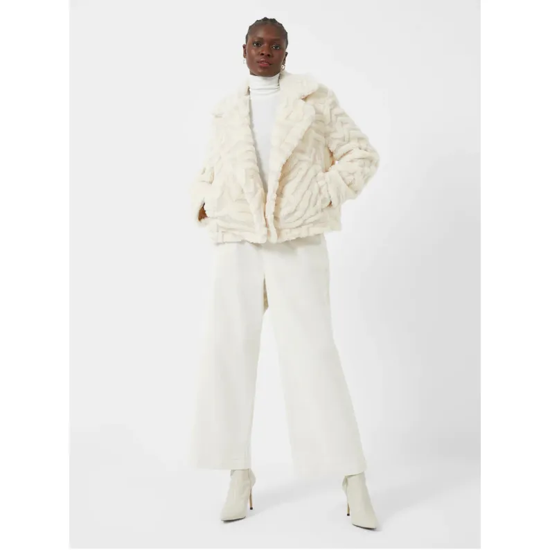 French Connection Bobby Borg Cropped Jacket Classic Cream 75TAG