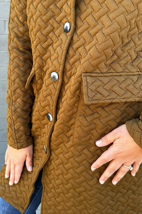 Golden Brown Quilted Jacket