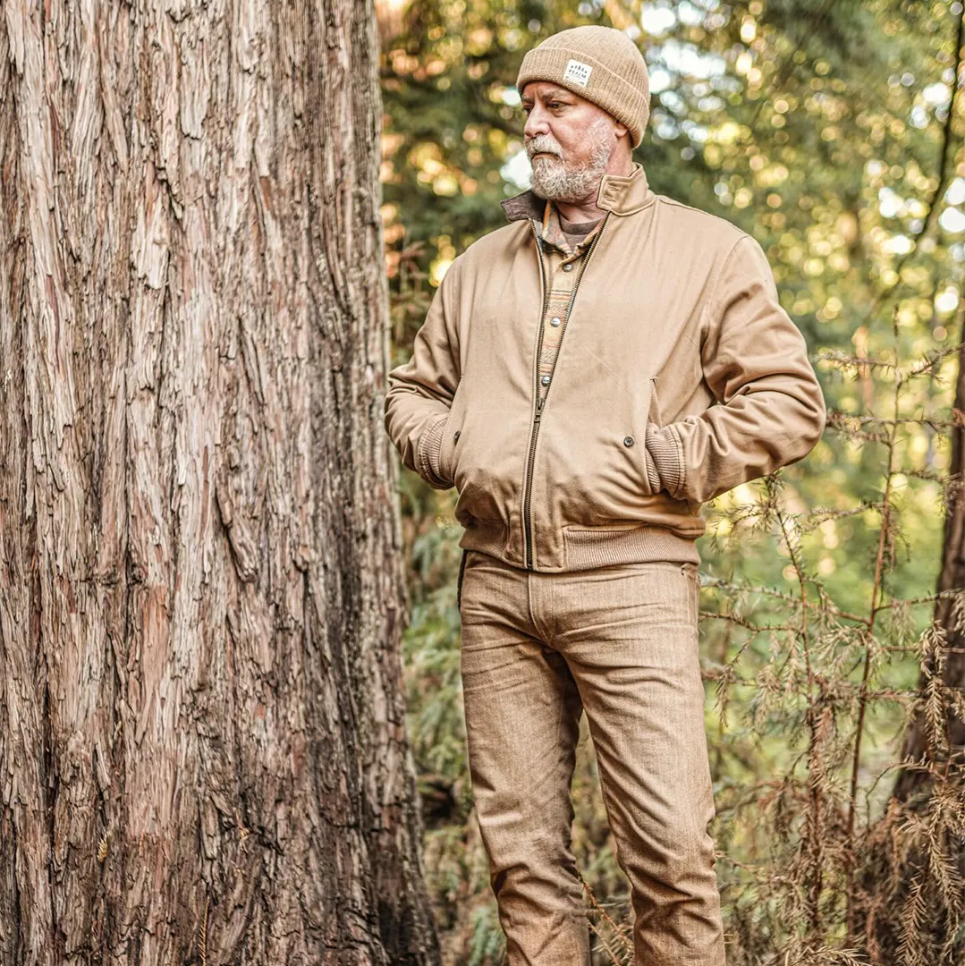 HIGHLAND TWILL BOMBER JACKET-SANDSTONE