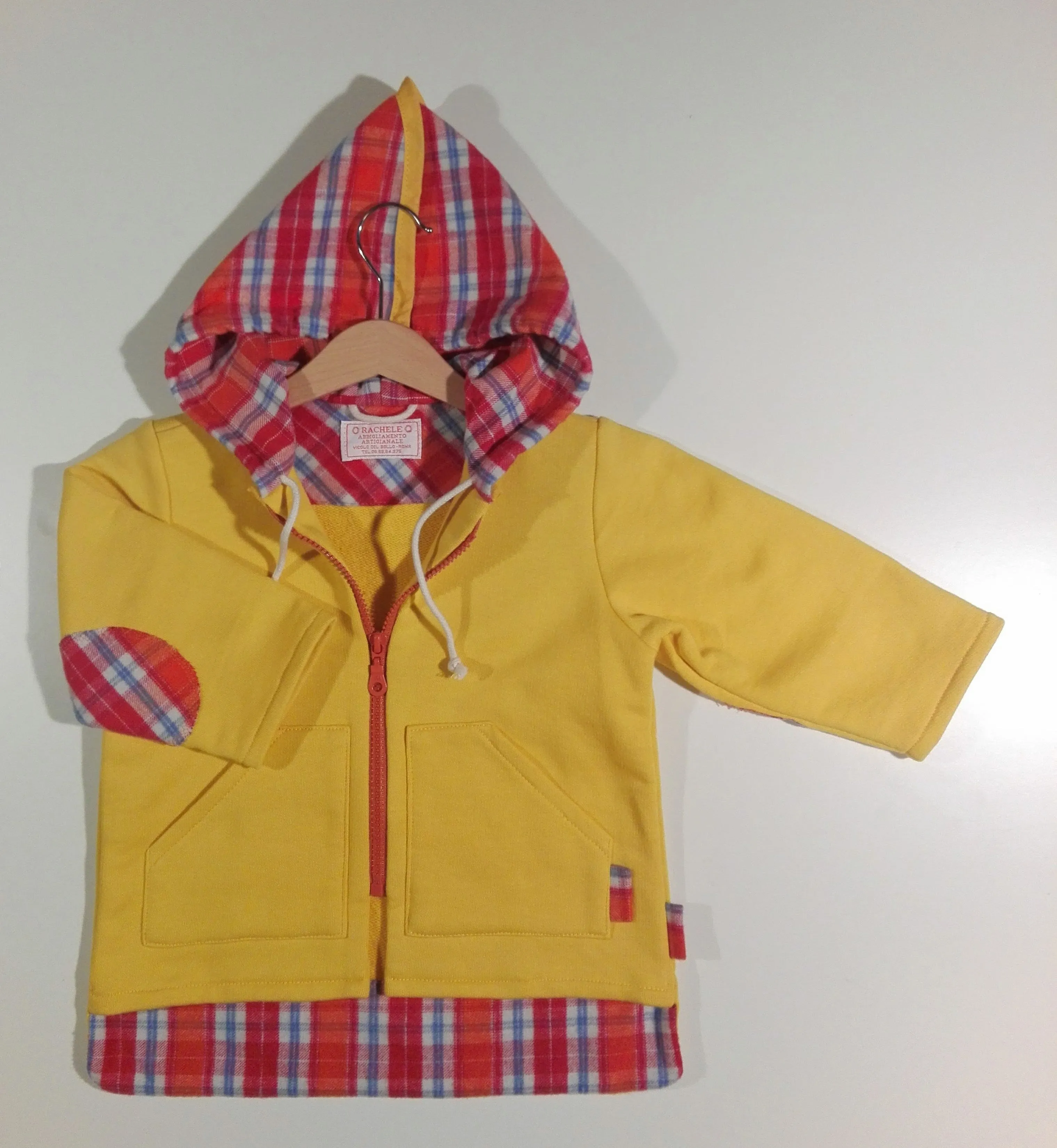 Jacket in warm cotton with hood