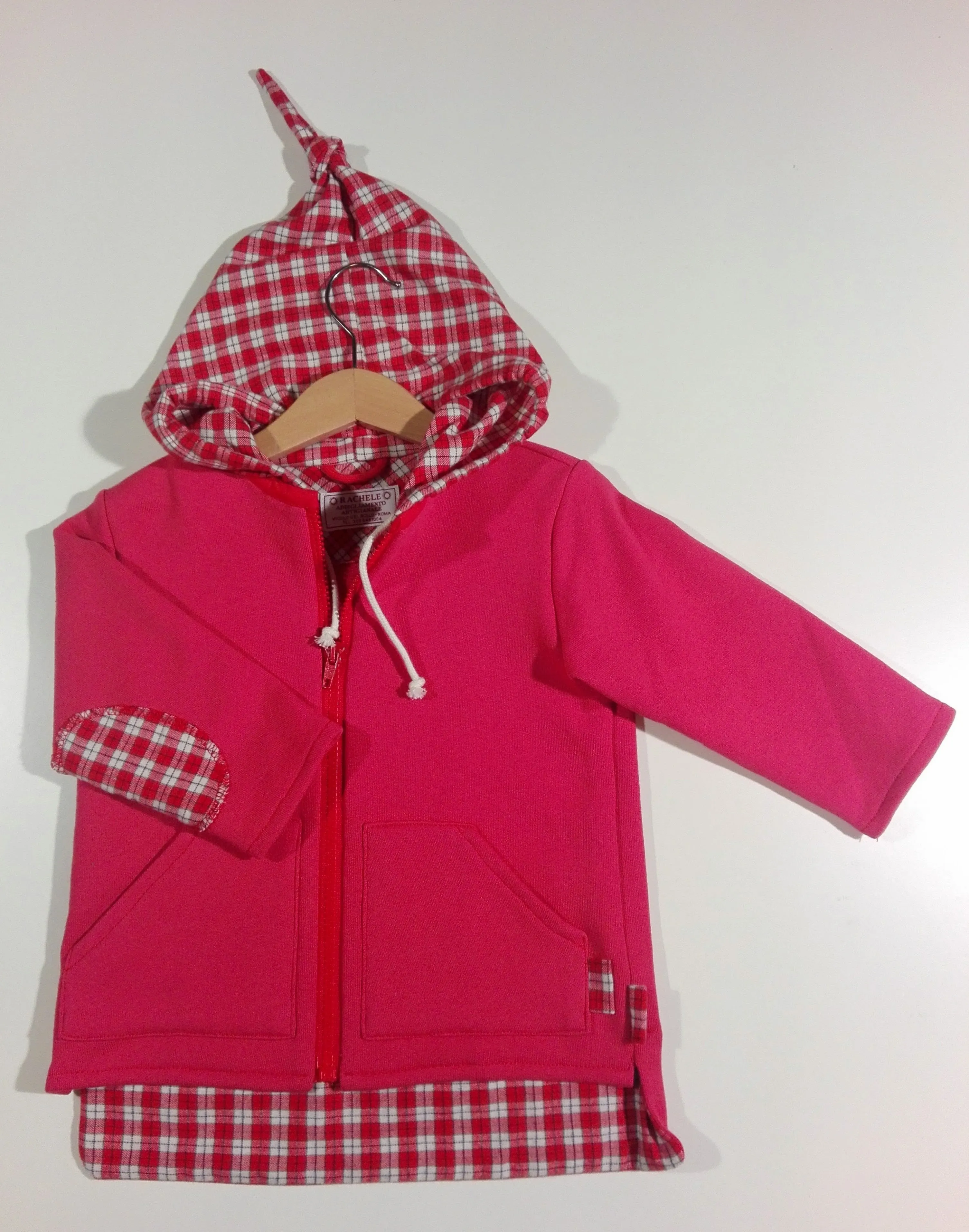 Jacket in warm cotton with hood