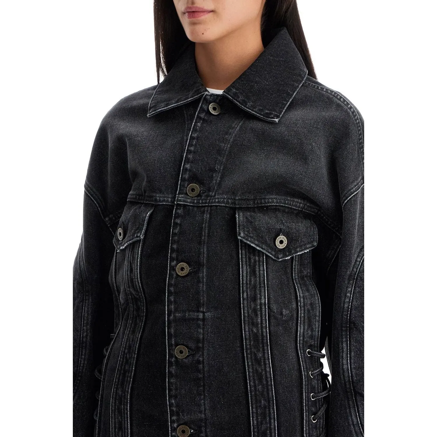 JEAN PAUL GAULTIER denim jacket with laces