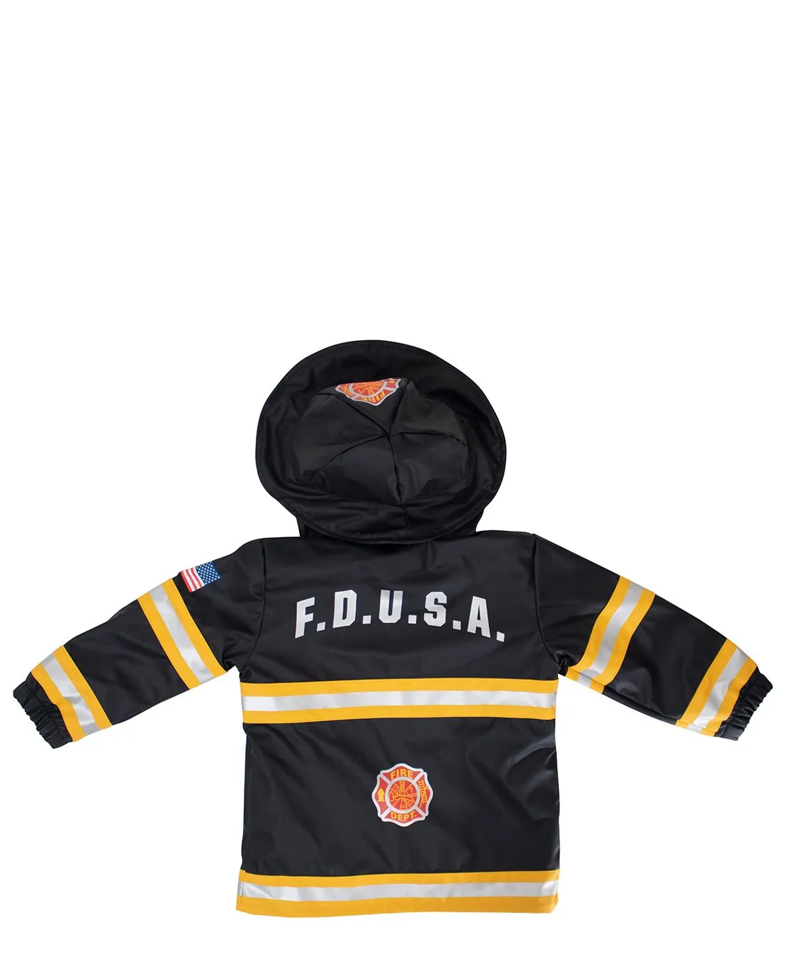 Kids F.D.U.S.A. Firechief Jr. Raincoat - Black