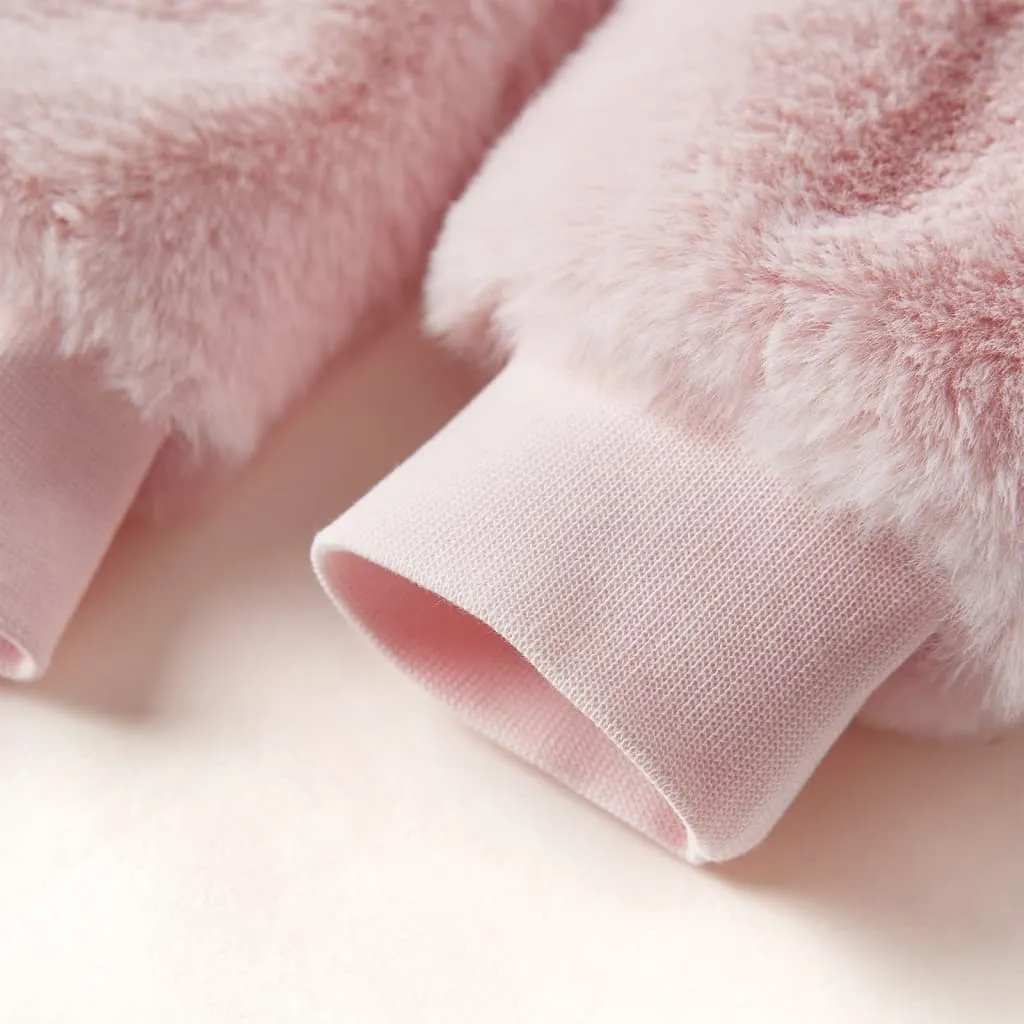 Kids' Soft Pink Faux Fur Jacket - Warm & Cozy Winter Wear for Ages 5-6 | Size 116