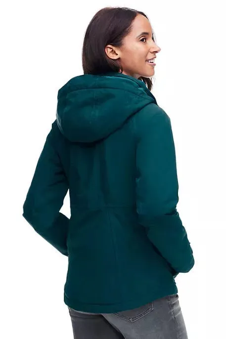 Lands End Ladies' Squall Hooded Jacket - Jeweled Teal New