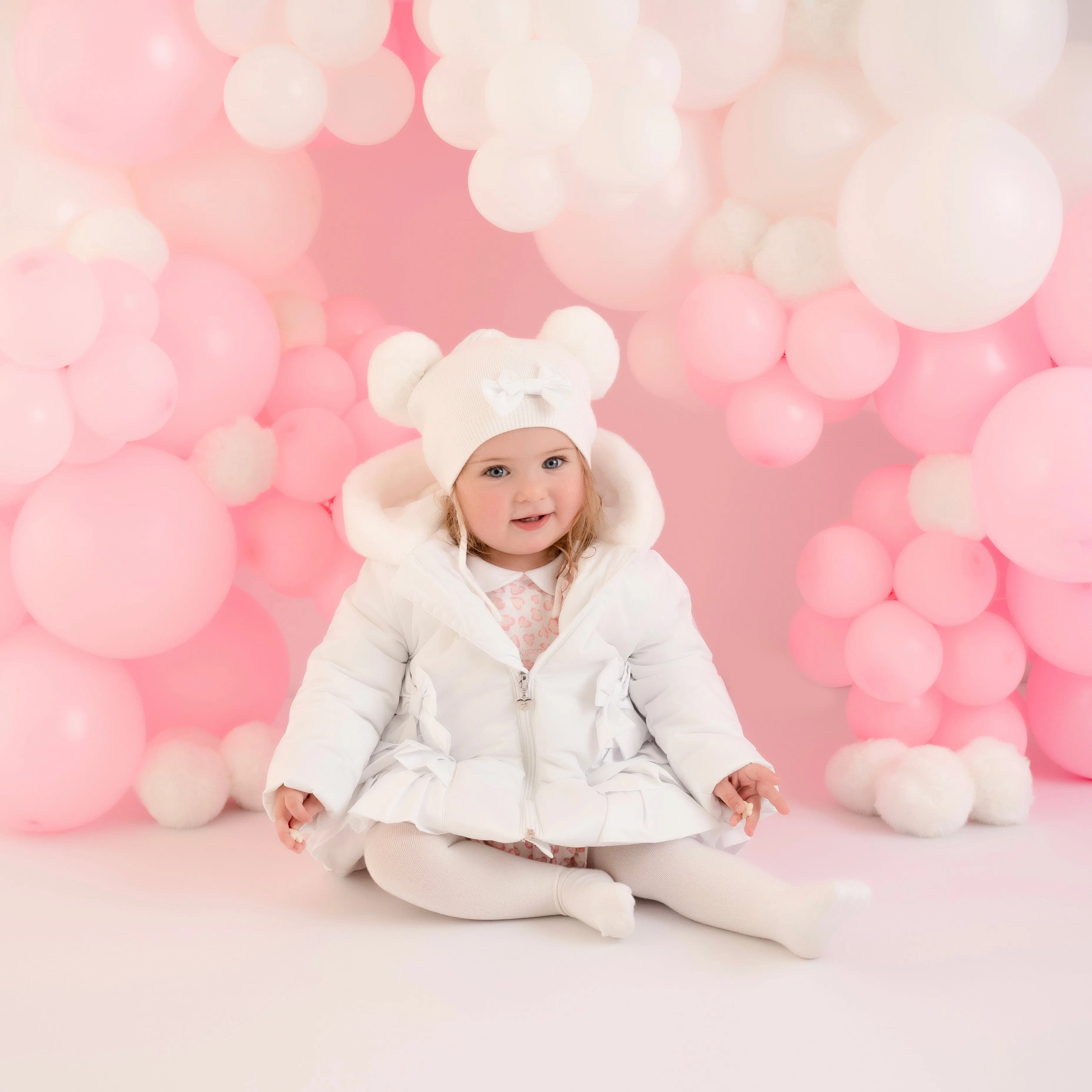 LITTLE A - Ella Frill Jacket With Faux Fur Trim - White