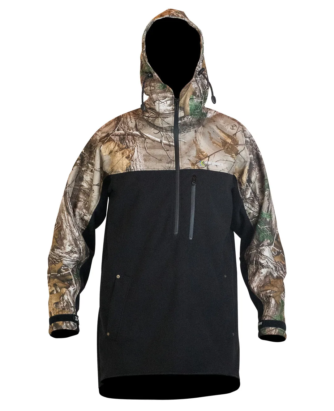 Long Sleeve Half Zip Camo Hoodie