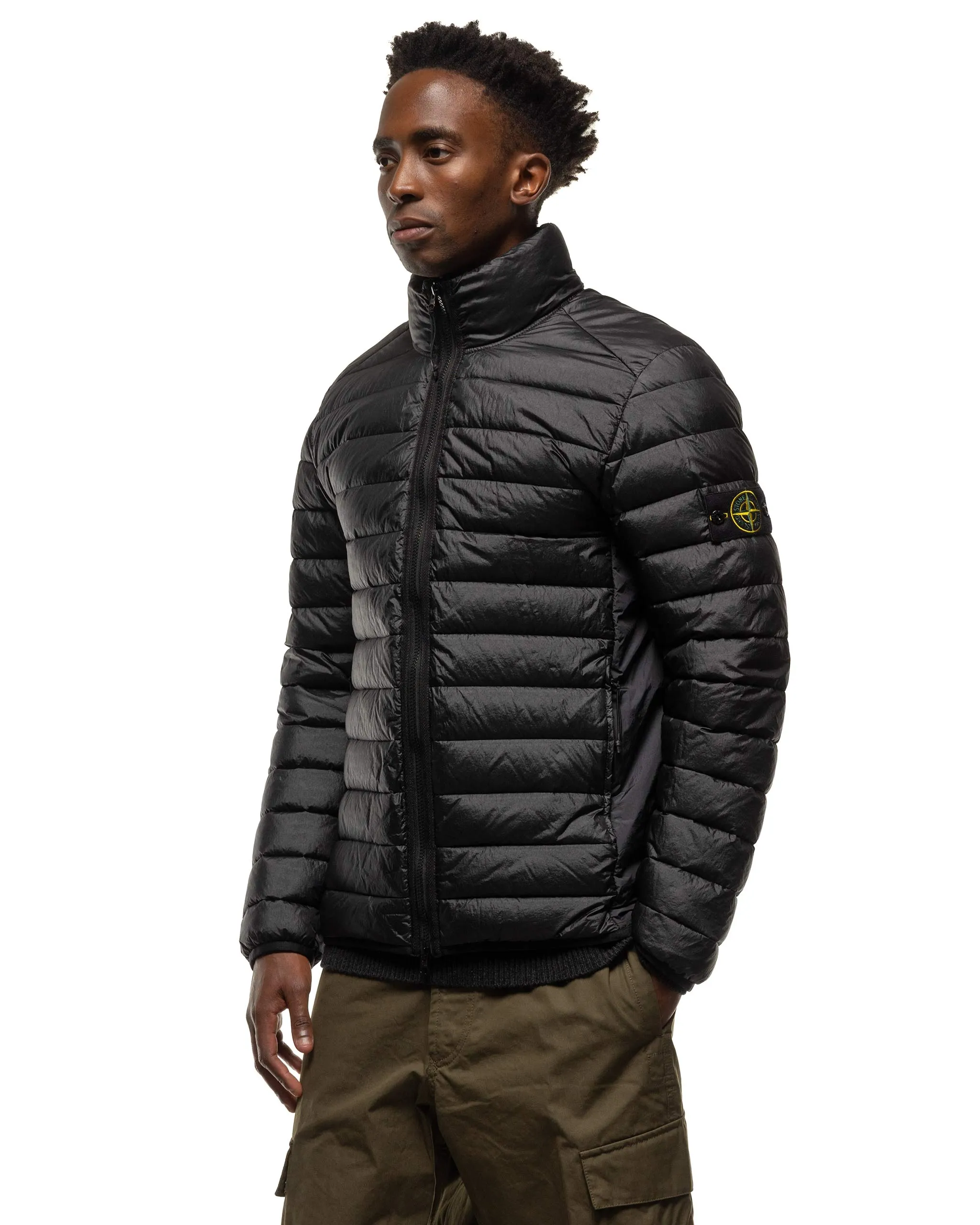 Loom Woven Chamber Recycled Nylon Down-TC Jacket Black