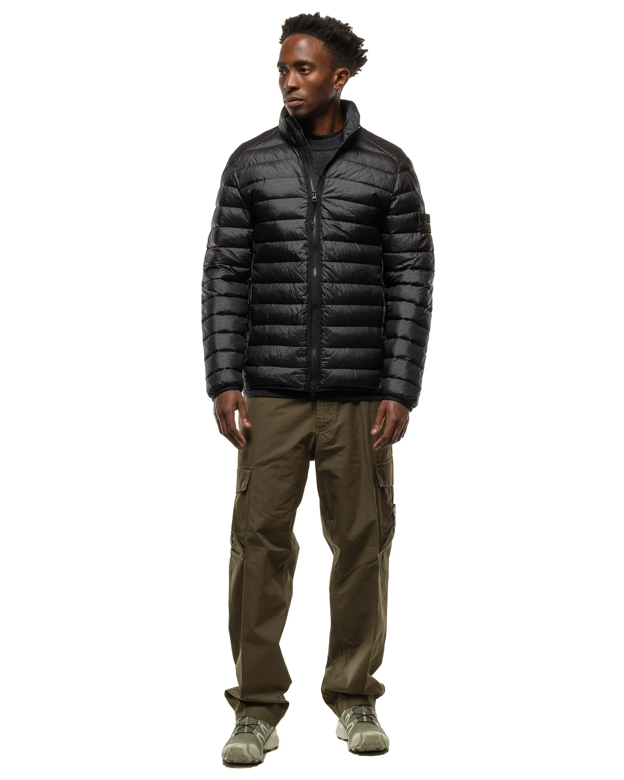 Loom Woven Chamber Recycled Nylon Down-TC Jacket Black