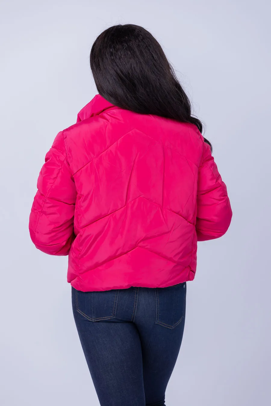 Love Token Vinnie Jacket in Magenta