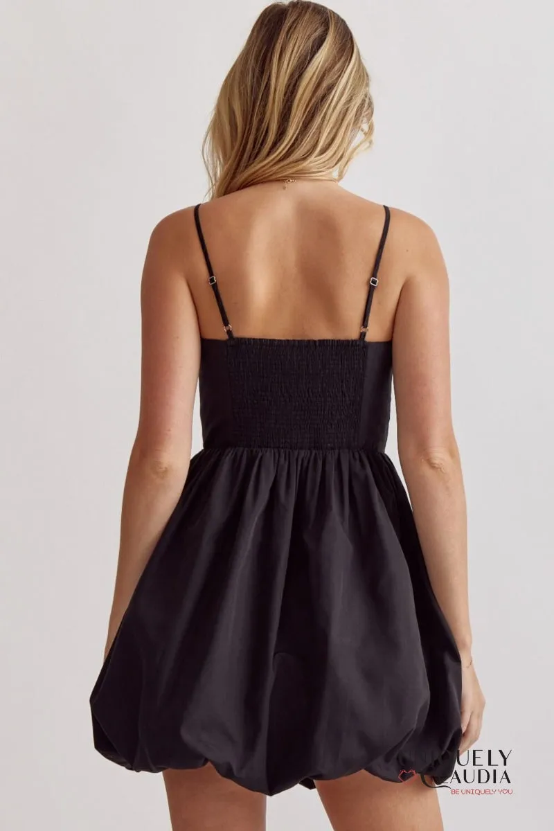 Marisa Spaghetti Strap Bubble Mini Dress