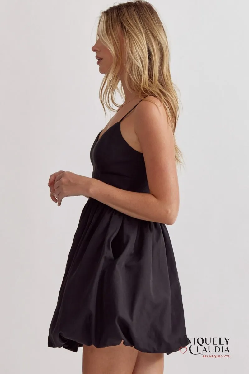 Marisa Spaghetti Strap Bubble Mini Dress