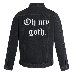 Mens OH MY GOTH Graphic Button Up Denim Jacket