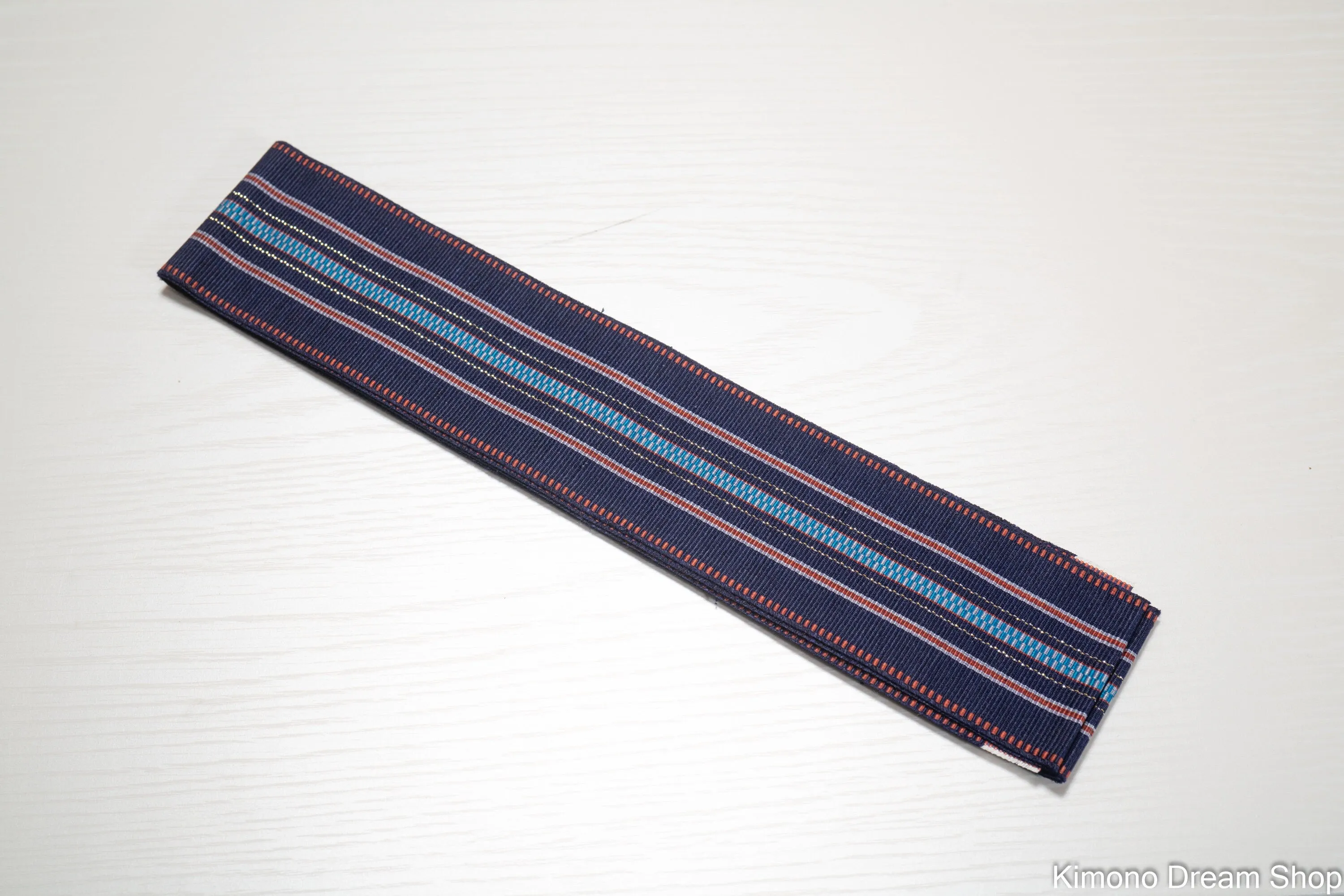 Men's Tanzen Obi - Datejime - Various Styles Patterns & Fabric - Vintage Informal Men's Kimono Belt - Use in Ryokan or Onsen - Striped Shiny