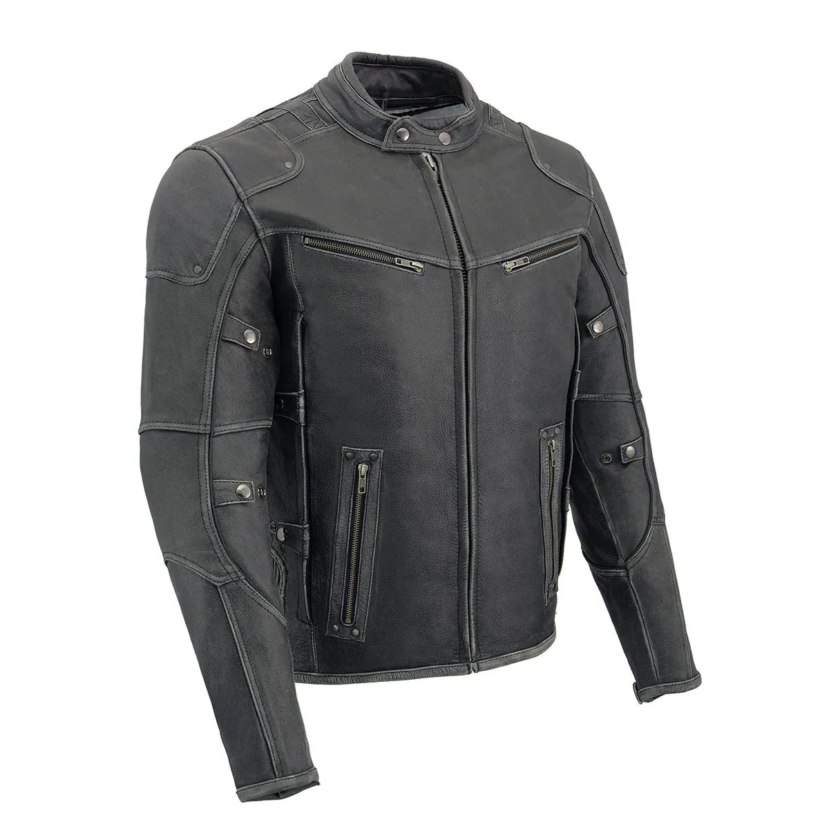 Men's Vintage Grey Scooter Jacket MLM1536