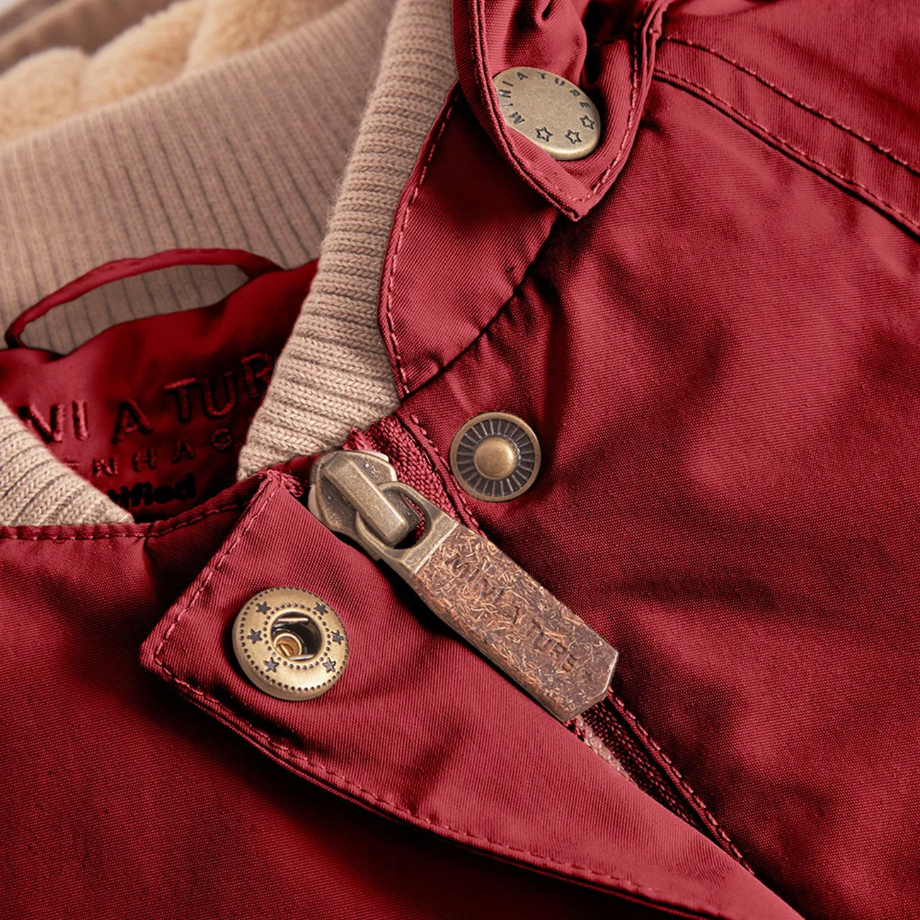 Mini A ture Red merlot Wang Fleece Winter Jacket