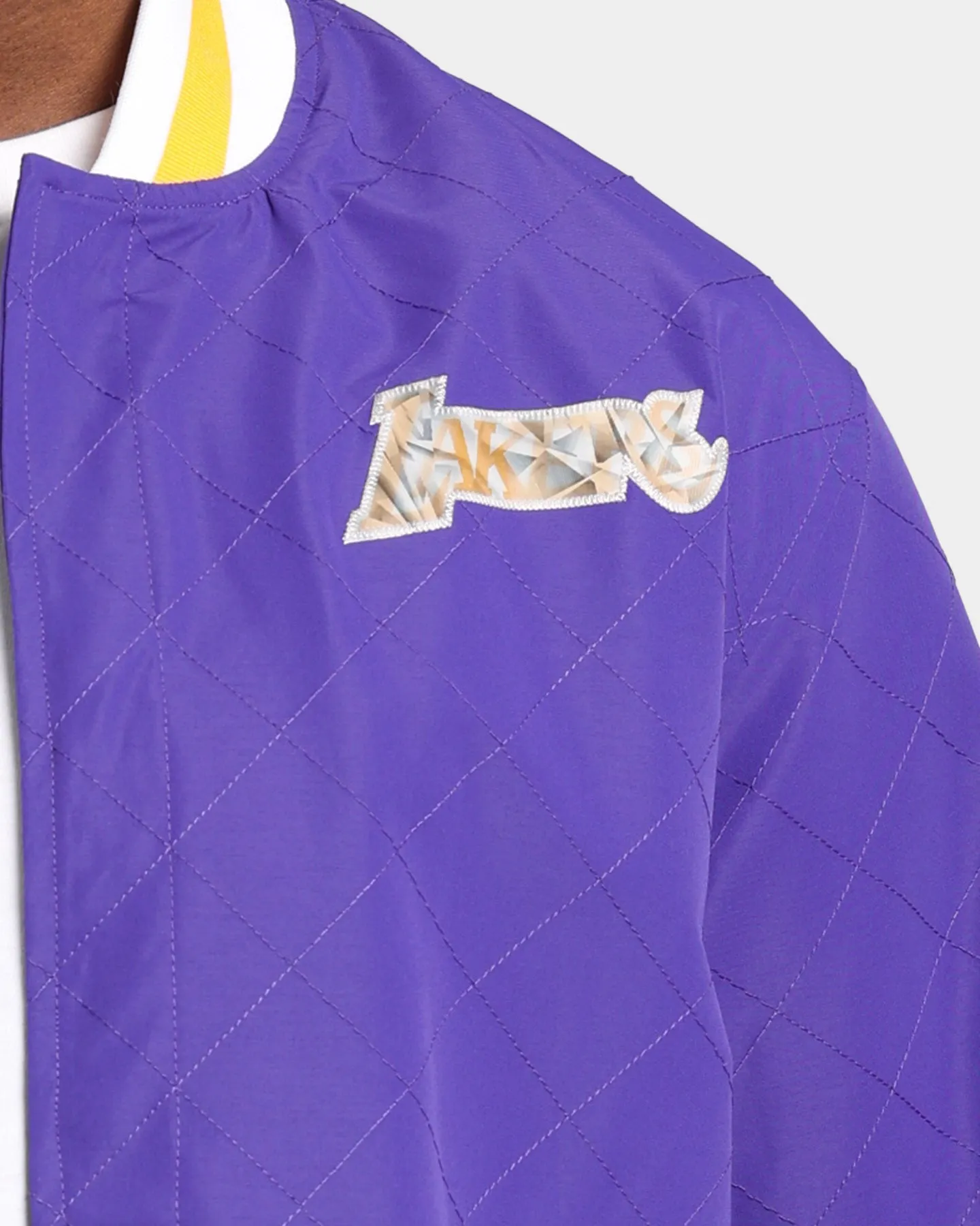 Mitchell & Ness Los Angeles Lakers 75th Anniversary Warm Up Jacket Purple