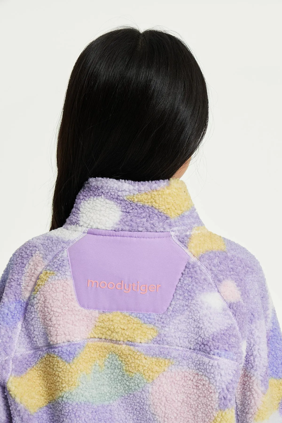 Mosaic Printed Sherpa Jacket