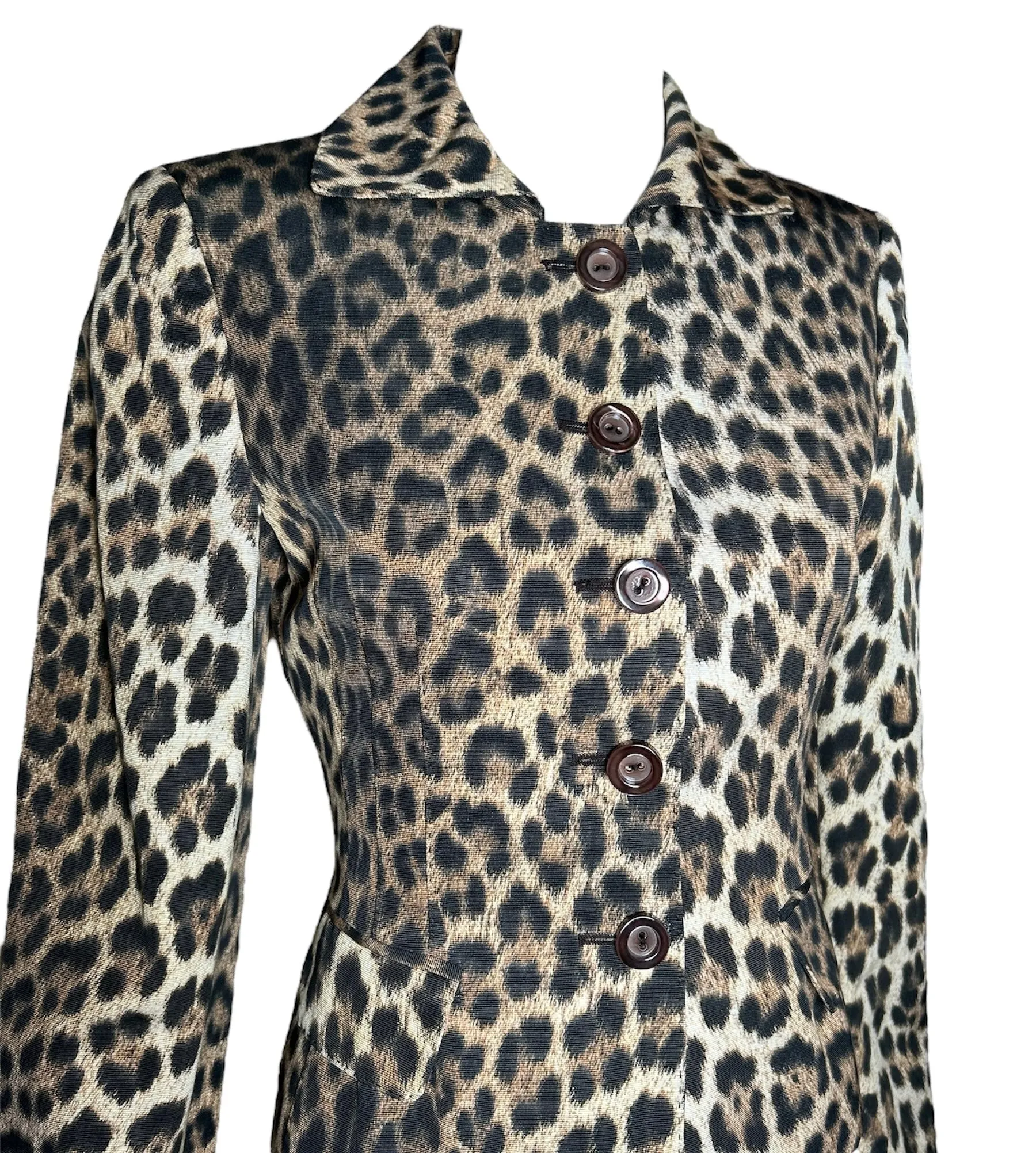 Moschino Y2K Cheap & Chic Leopard Button Up Jacket, New