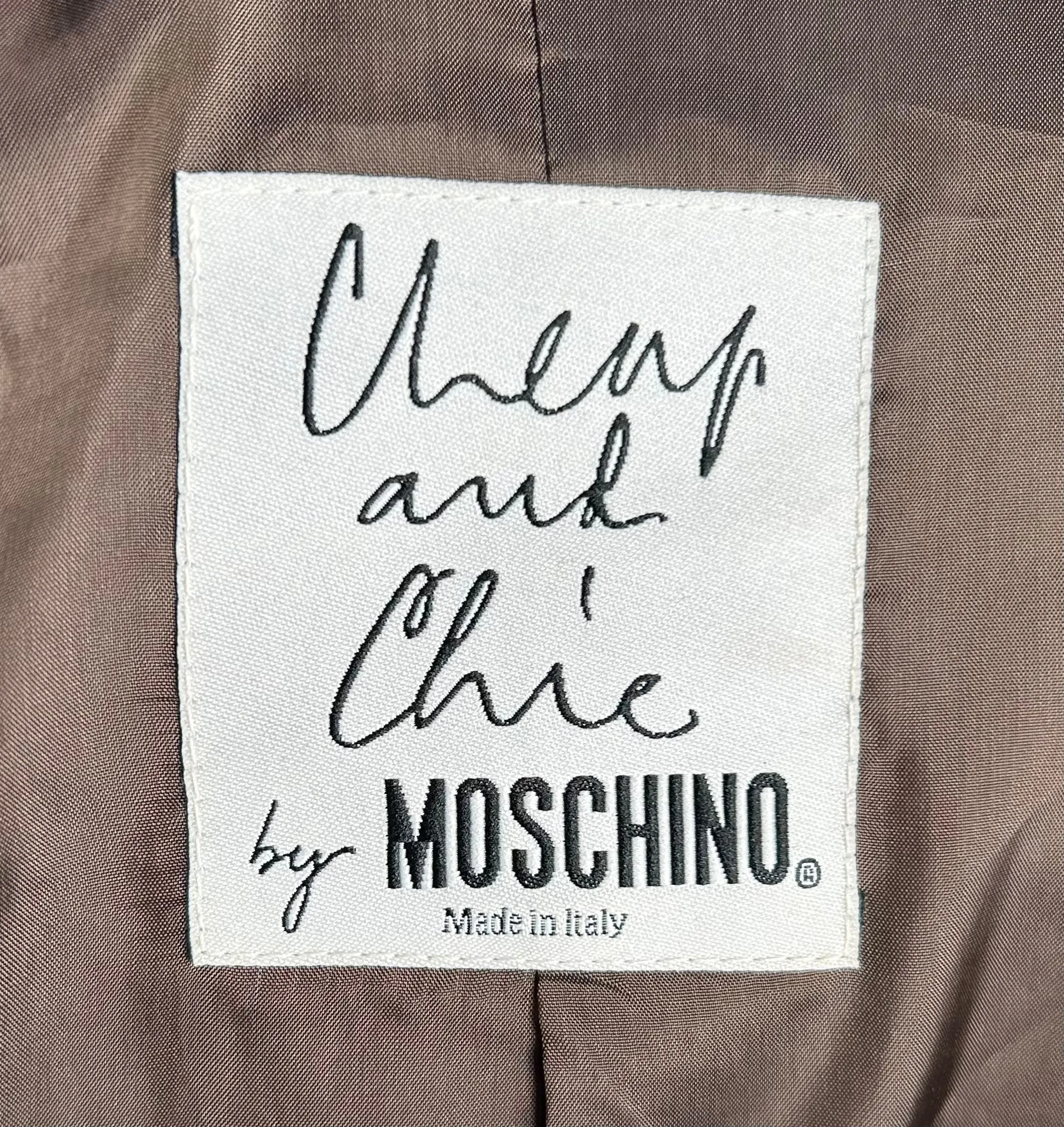 Moschino Y2K Cheap & Chic Leopard Button Up Jacket, New