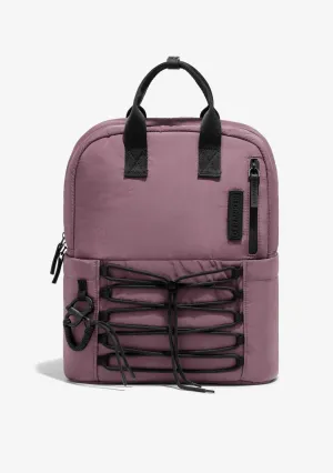 Multi-Pocket Nylon Backpack Pink