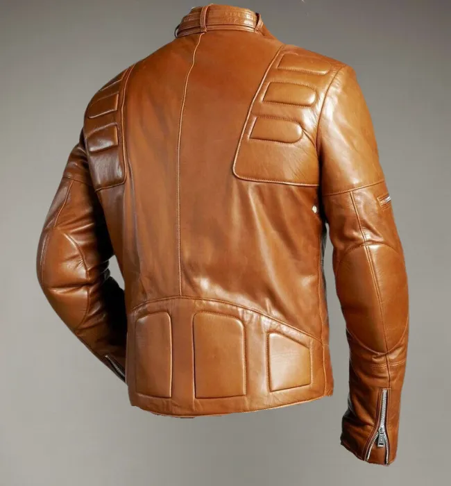 New Brown Vintage Leather Biker Stylish Jacket For Men